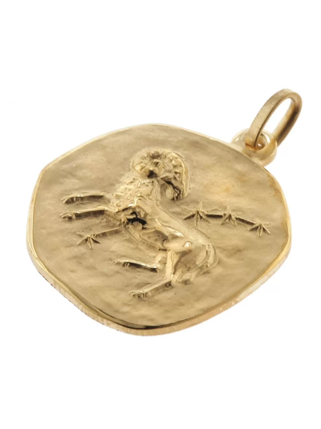 trendor Widder Sternzeichen O 20 Mm Herren-Halskette Gold Auf Silber | Herrenschmuck