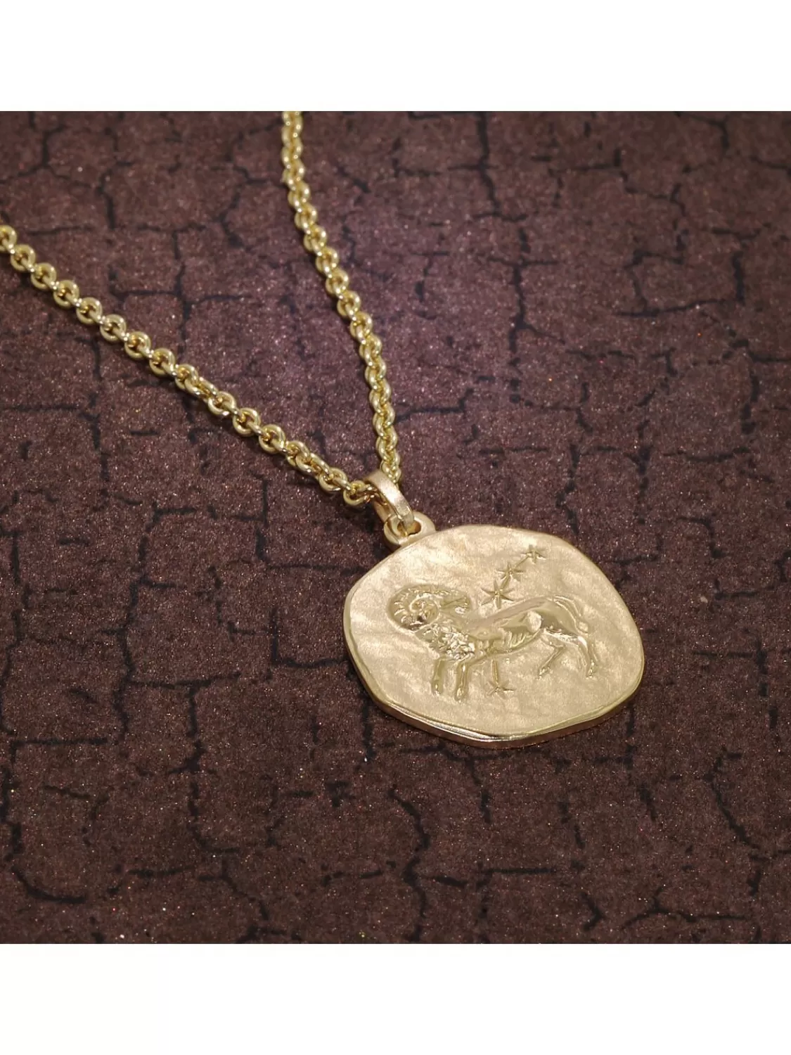 trendor Widder Sternzeichen O 20 Mm Herren-Halskette Gold Auf Silber | Herrenschmuck