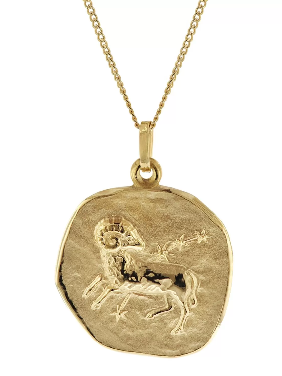 trendor Widder Sternzeichen O 20 Mm Mit 333/8K Goldkette Fur Herren | Herrenschmuck