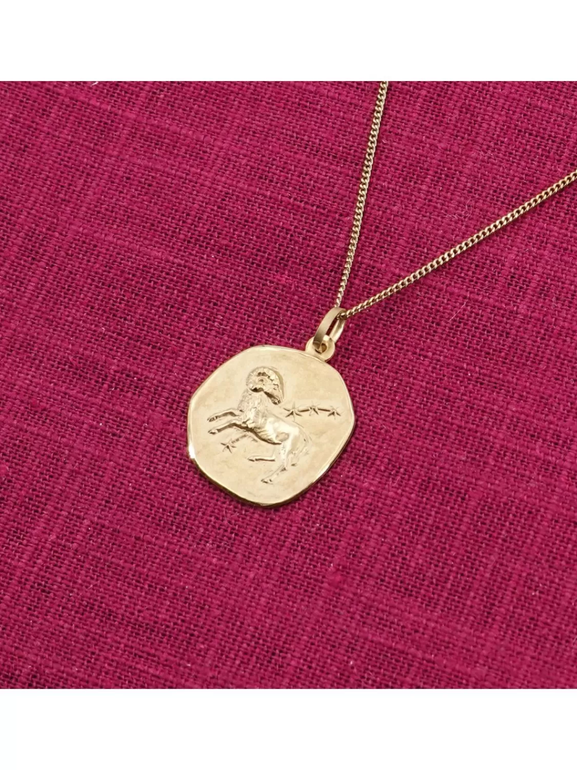 trendor Widder Sternzeichen O 20 Mm Mit 333/8K Goldkette Fur Herren | Herrenschmuck
