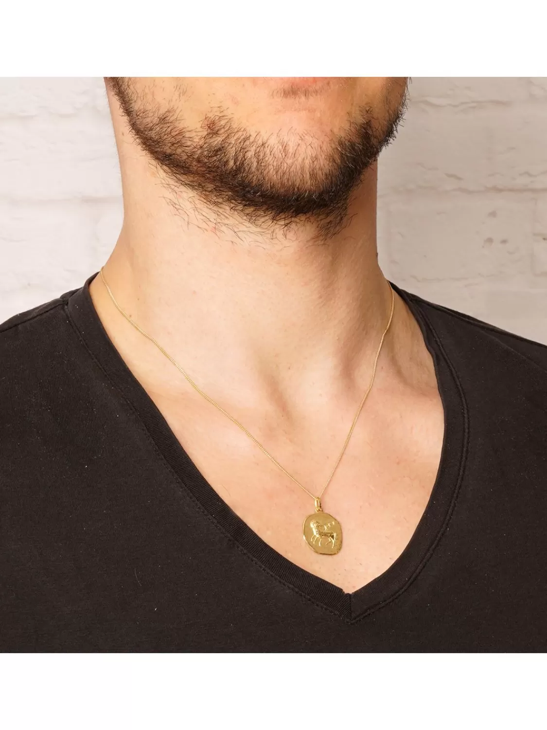 trendor Widder Sternzeichen O 20 Mm Mit 333/8K Goldkette Fur Herren | Herrenschmuck