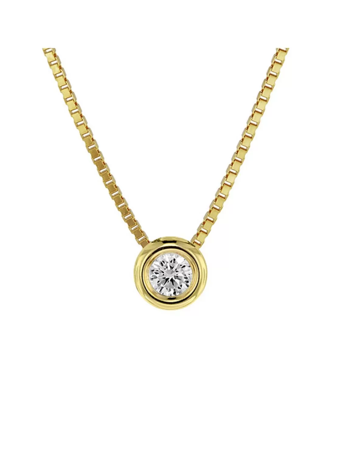 trendor Zirkonia-Anhanger Und Venezianer Kette Gold 333 Fur Damen | Damenschmuck