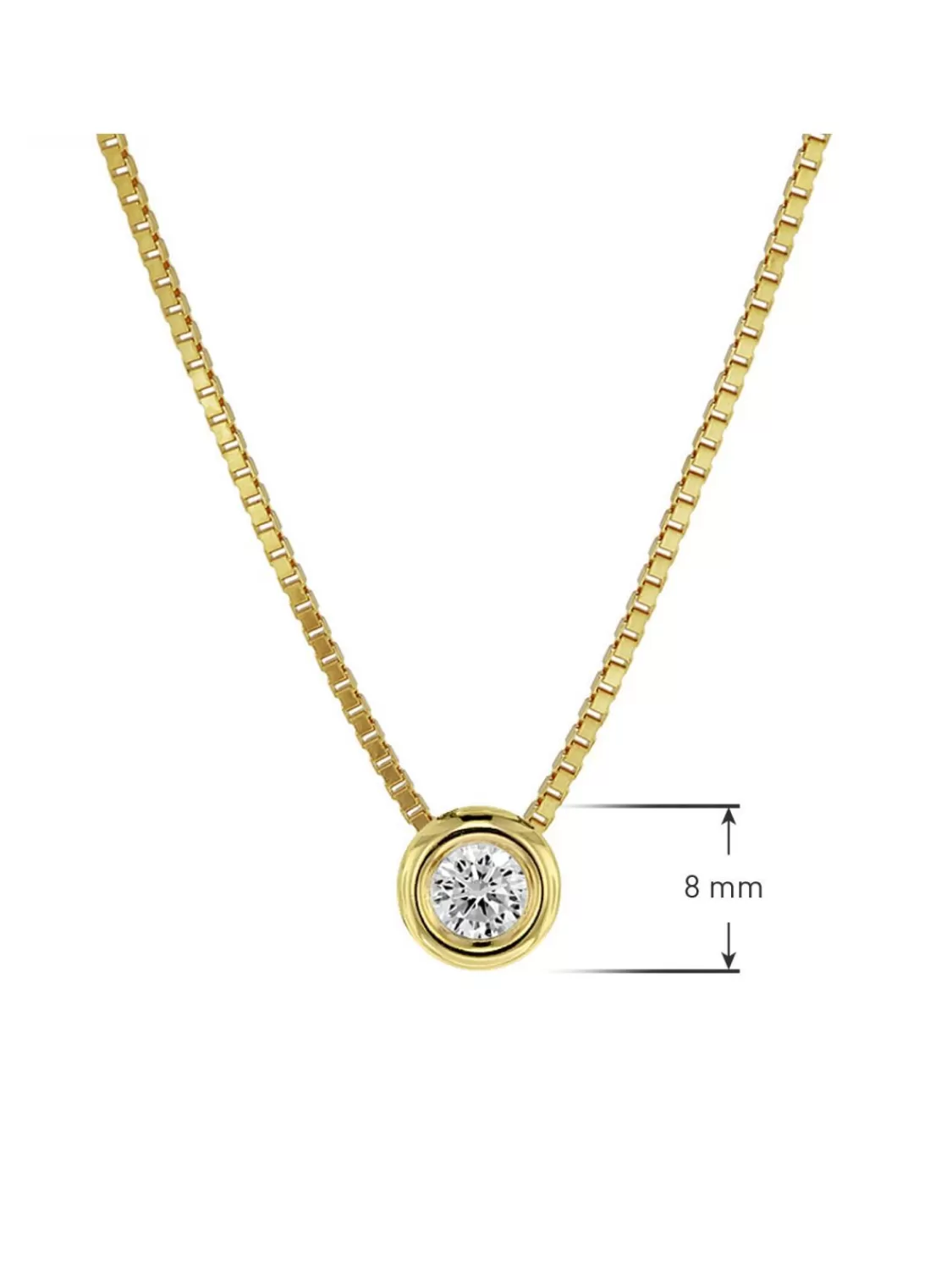 trendor Zirkonia-Anhanger Und Venezianer Kette Gold 333 Fur Damen | Damenschmuck