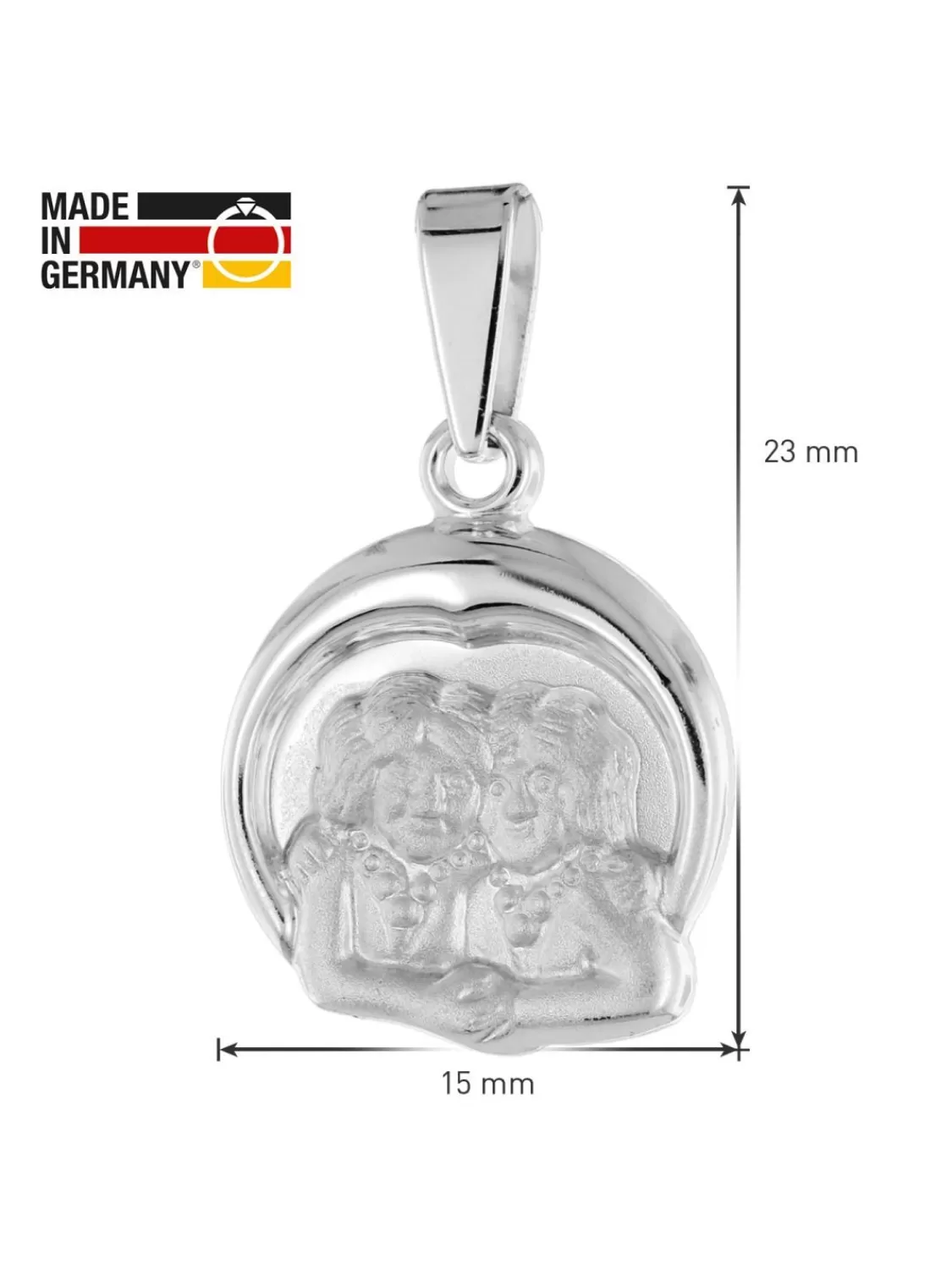 trendor Zwilling Sternzeichen Mit Halskette 925 Silber O 15 Mm | Kinderschmuck