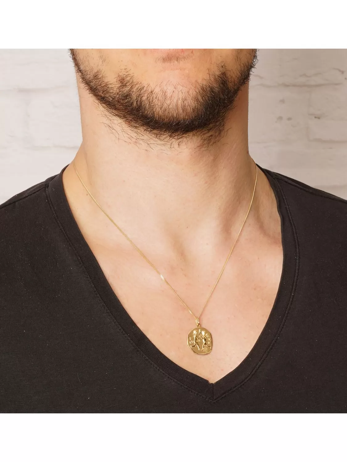 trendor Zwilling Sternzeichen O 20 Mm Mit 333/8K Goldkette Fur Herren | Herrenschmuck