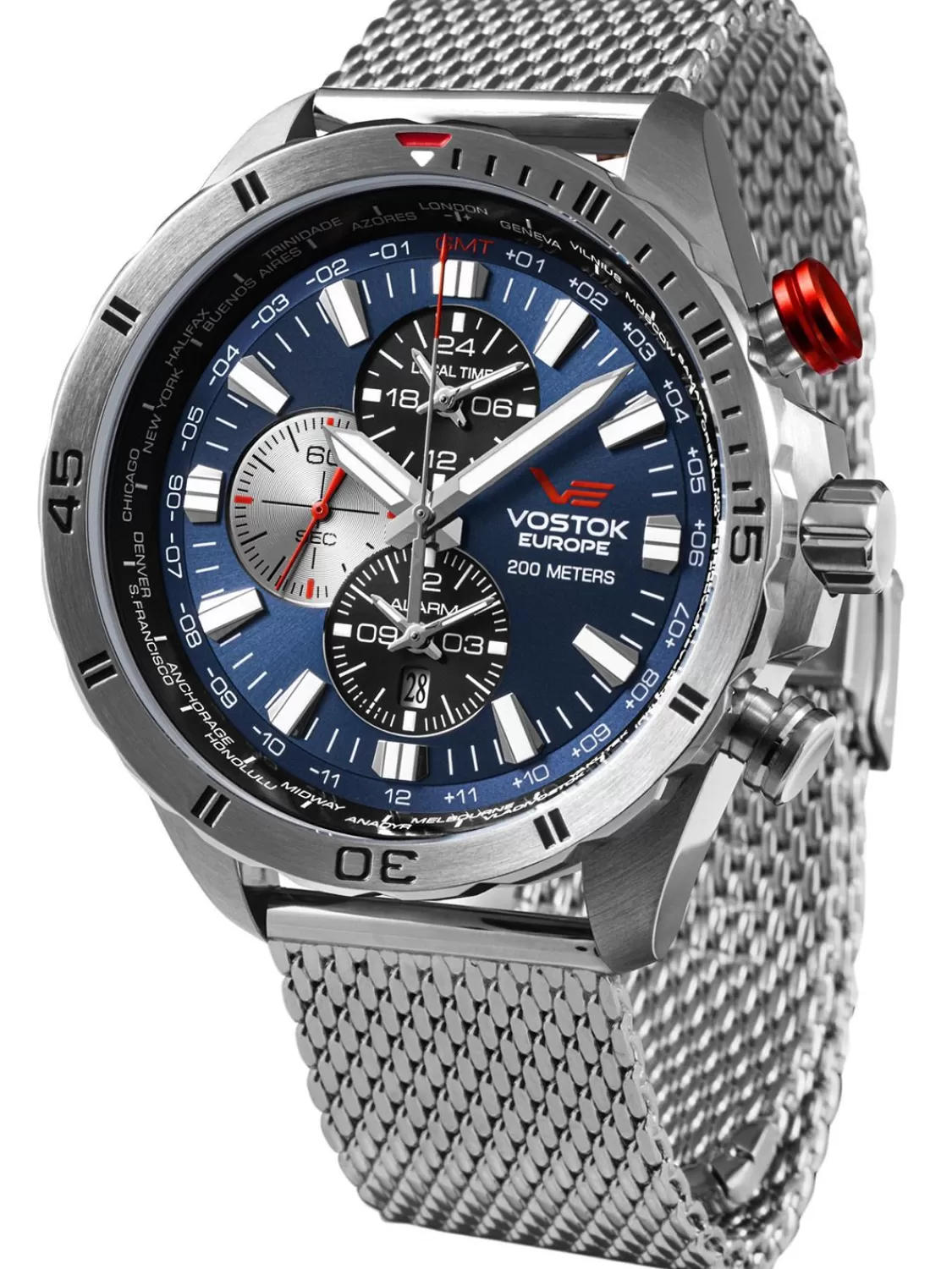 Vostok Europe Herrenuhr Almaz Space Station Blau Mit Stahlband | Herrenuhren