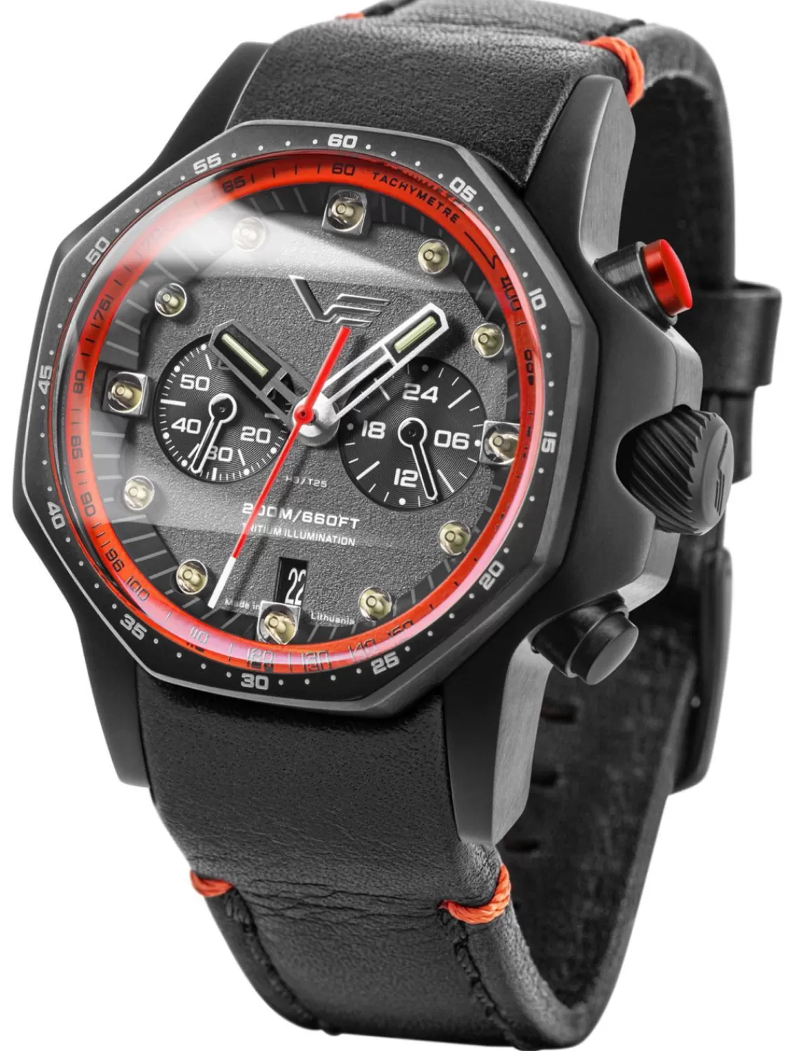 Vostok Europe Herrenuhr Atomic Age Chronograph Rot/Schwarz | Herrenuhren