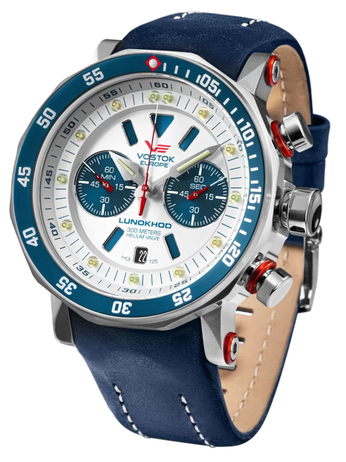 Vostok Europe Herrenuhr Chronograph Lunokhod 2 Mit Blauem Band | Herrenuhren