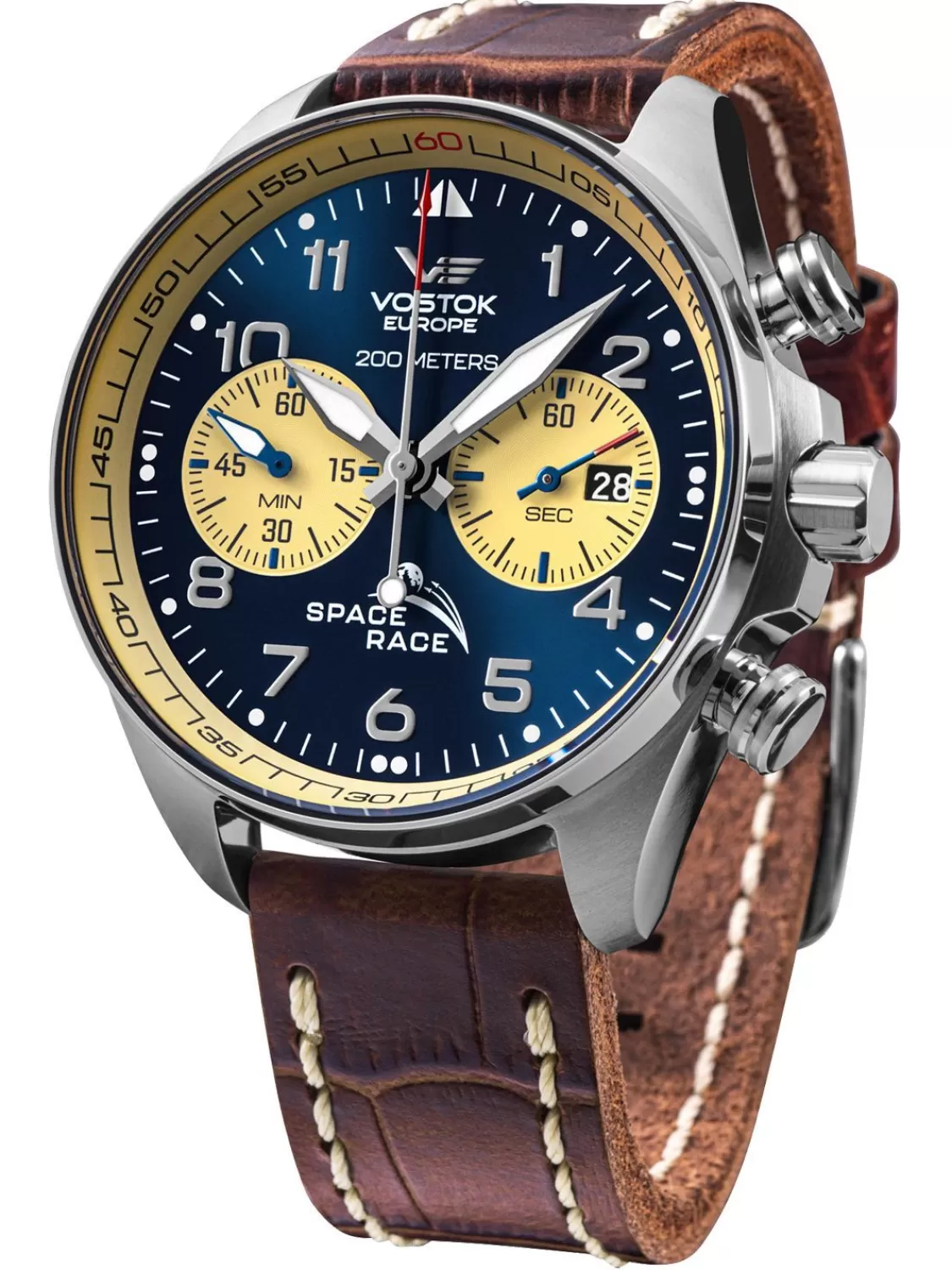 Vostok Europe Herrenuhr Space Race Chronograph Braun/Blau | Herrenuhren