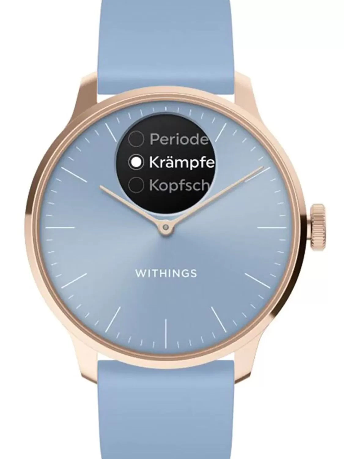 Withings Damenuhr Scanwatch Light Rosegold/Hellblau | Damenuhren