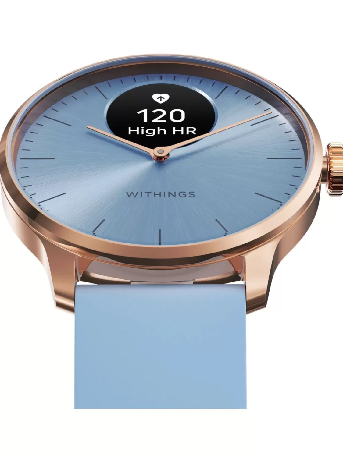 Withings Damenuhr Scanwatch Light Rosegold/Hellblau | Damenuhren