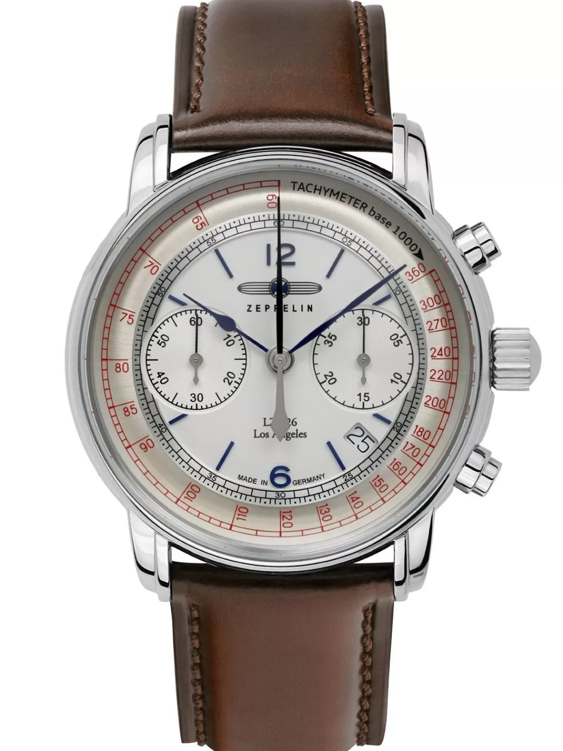 Zeppelin Herren-Chronograph Automatik Lz126 Los Angeles Mit Lederband | Herrenuhren